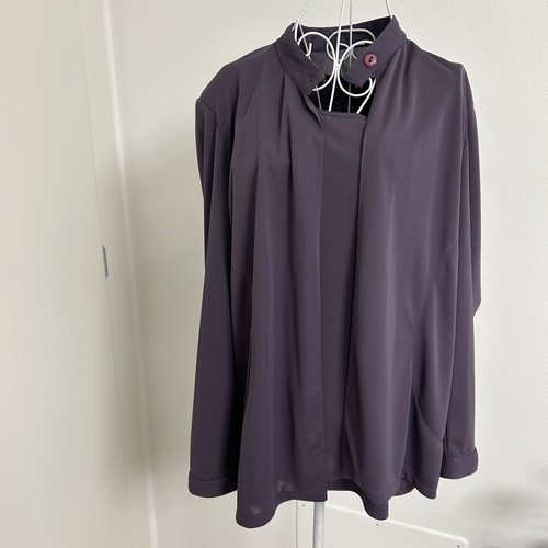 Giacca donna viola tinta unita